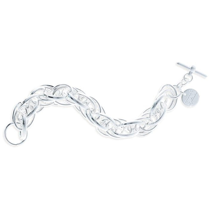 Bracciale in bronzo argentato