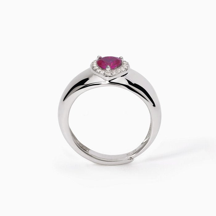 Anello con rubino sintetico COOL OR RÉTRO?