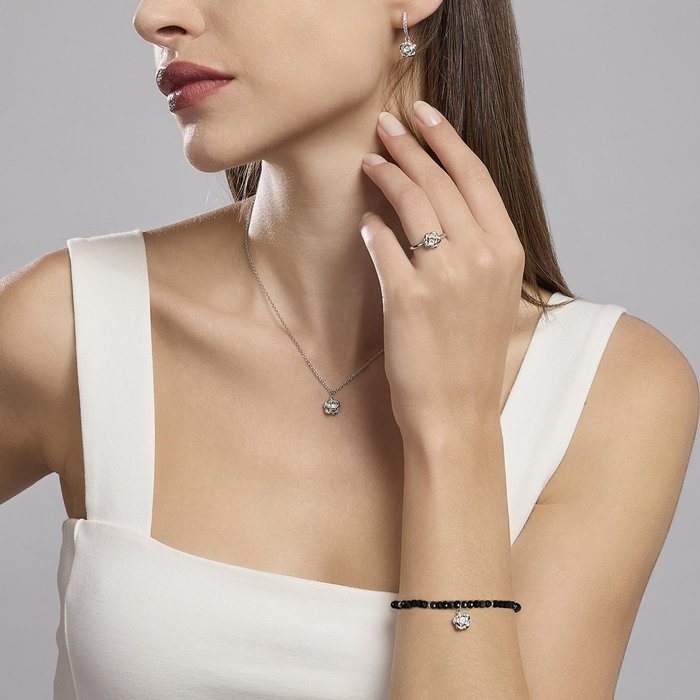 Anello in argento con rosa LA VIE EN ROSE