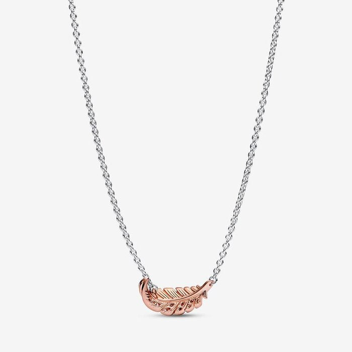 Collana Piuma con Pietre