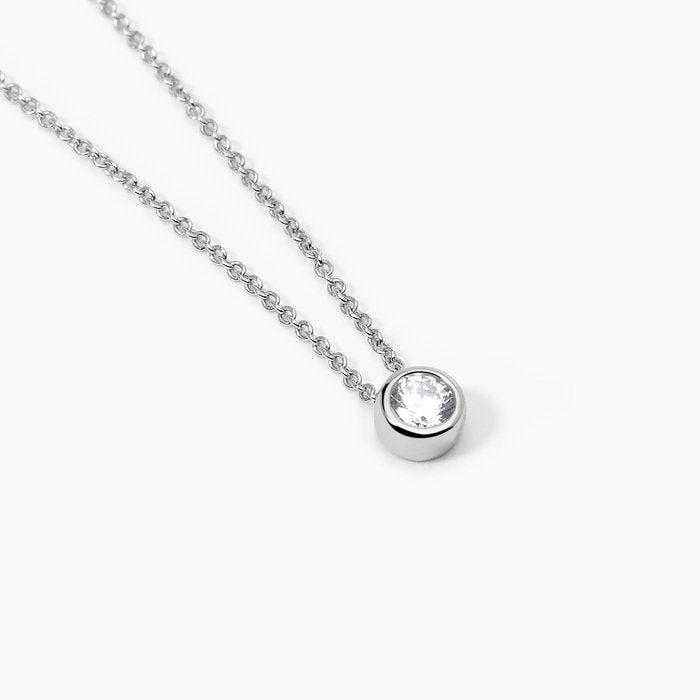 Girocollo in argento con punto luce SHINY