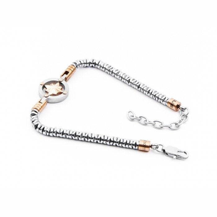 Bracciale con bussola bicolore