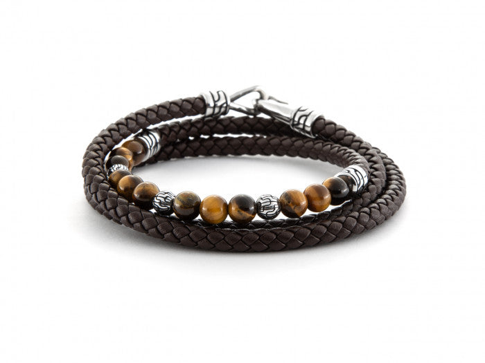 Bracciale pelle marrone