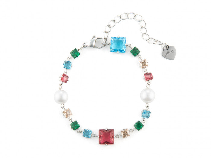 Bracciale zirconi e perle