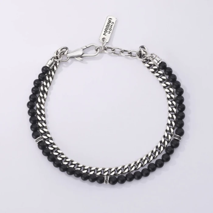 BRACCIALE multichain pallinata e groumette