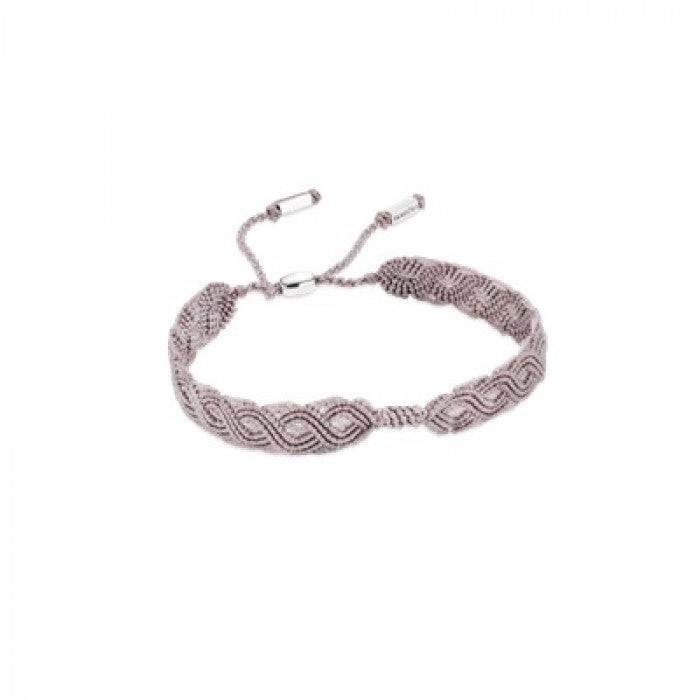 Bracciale Macramé porpora chiaro e argento