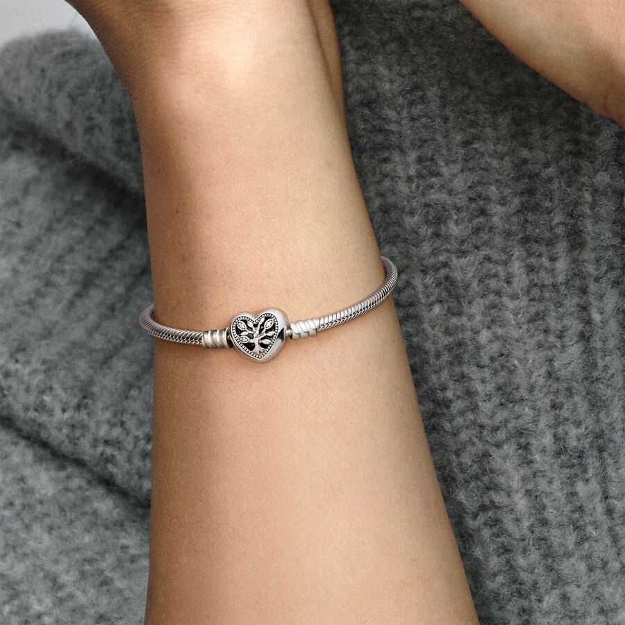 Bracciale con Chiusura a Cuore albero della Famiglia