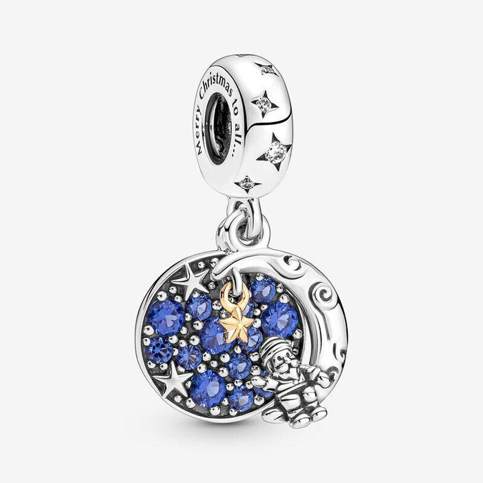 Charm Pendente Babbo Natale sulla Luna