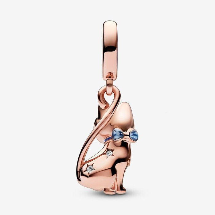 Charm Pendente Gattino con Occhi Scintillanti