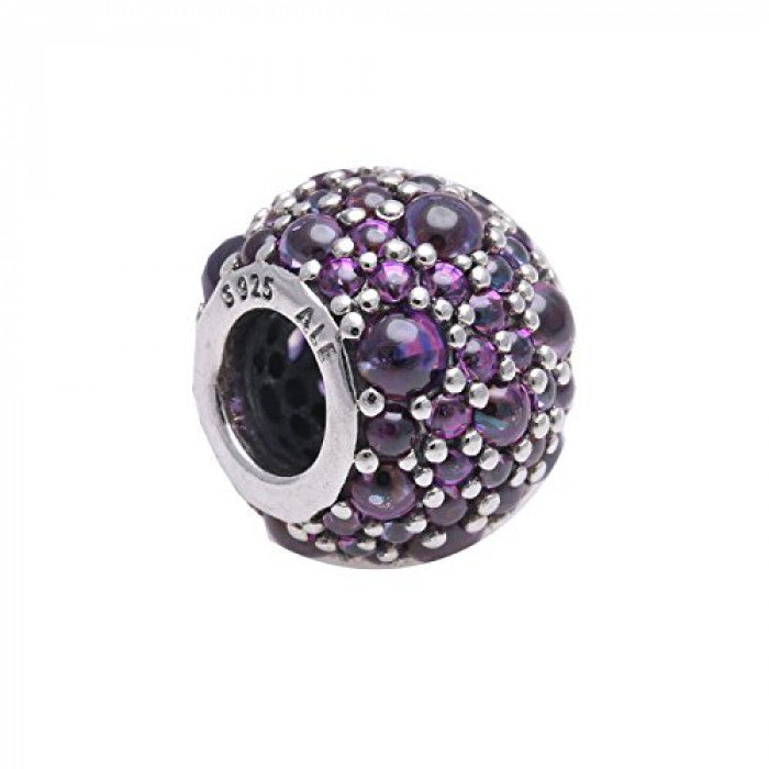 Charm pavè zirconi viola