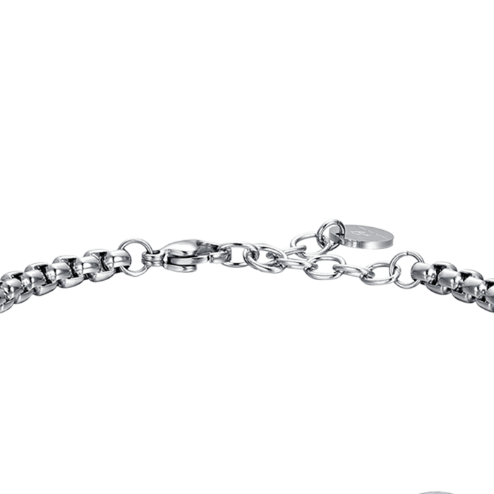 BRACCIALE UOMO IN ACCIAIO SEGNO ZODIACALE ARIETE PIASTRA