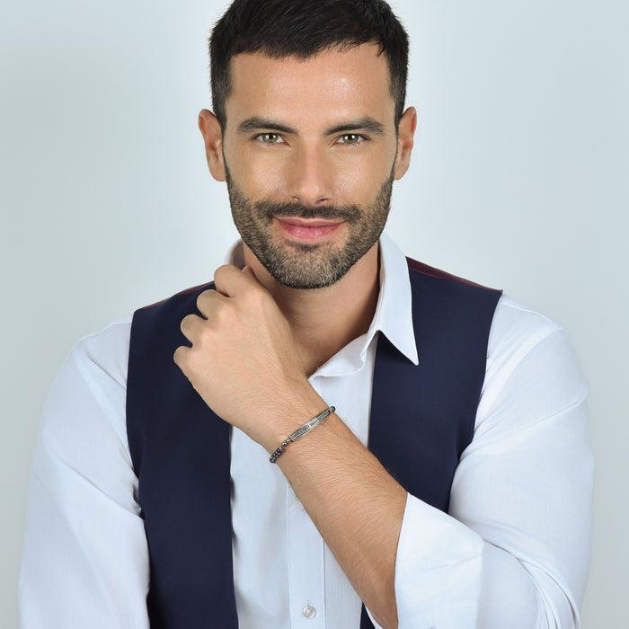 BRACCIALE UOMO IN ACCIAIO LIBERO E FORTE SEGUI IL TUO ISTINTO