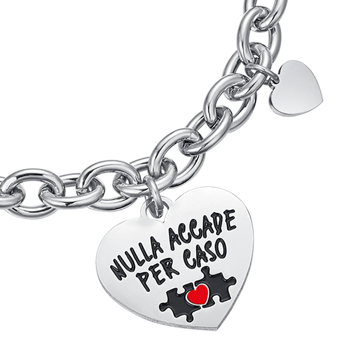 BRACCIALE DA DONNA IN ACCIAIO NULLA ACCADE PER CASO