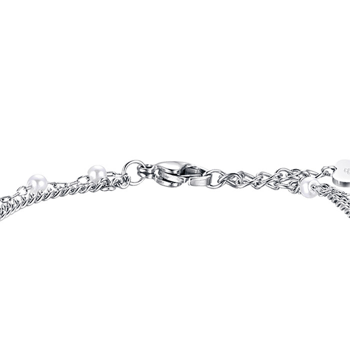 BRACCIALE DONNA IN ACCIAIO IP GOLD CON QUADRIFOGLIO