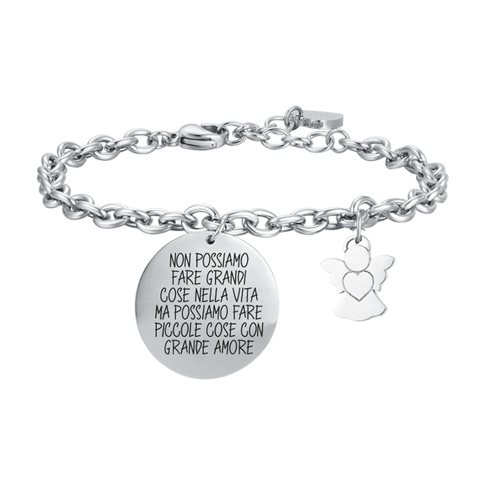 BRACCIALE DONNA IN ACCIAIO NON POSSIAMO FARE GRANDI COSE NELLA VITA MA POSSIAMO