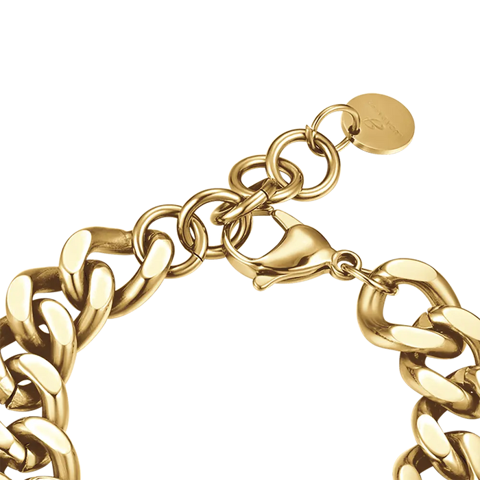 BRACCIALE DONNA IN ACCIAIO DORATO E CRISTALLI BIANCHI