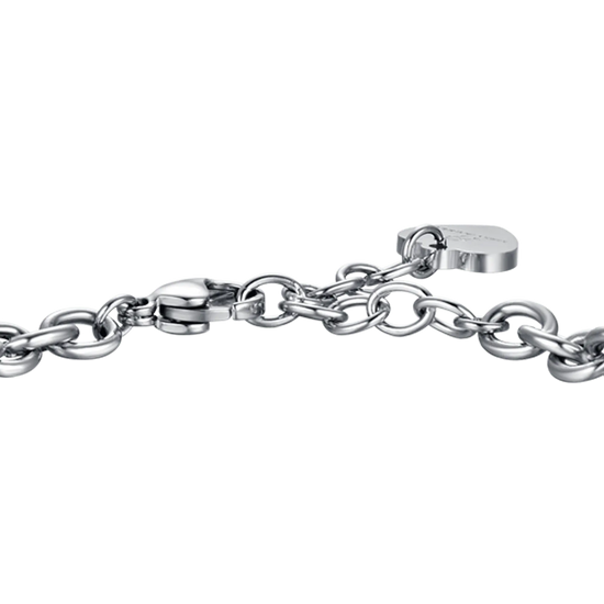 BRACCIALE DONNA MULTIFILO IN ACCIAIO CON STELLE E CRISTALLI BIANCHI