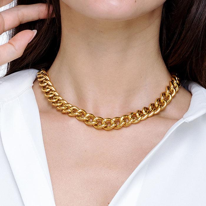 COLLANA DONNA IN ACCIAIO CON MAGLIA CATENA