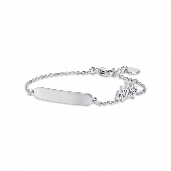 BRACCIALE CON PIASTRA E CORONA