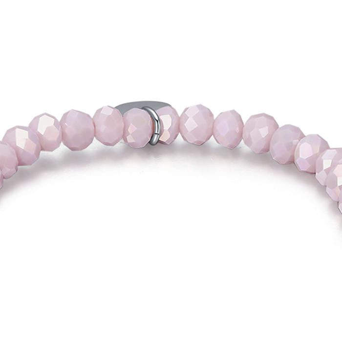 Bracciale Con Cristalli Rosa E Fenicottero