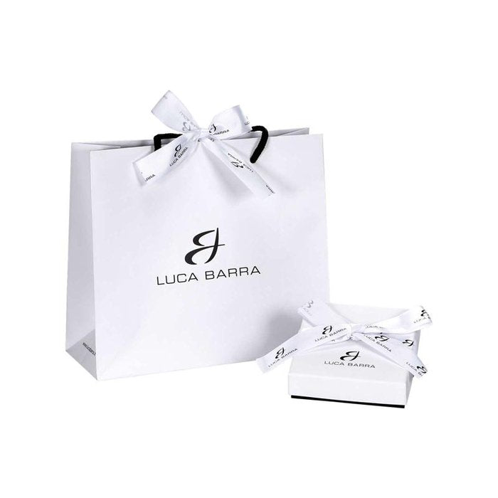Collana in acciaio con cuore e cristalli bianchi