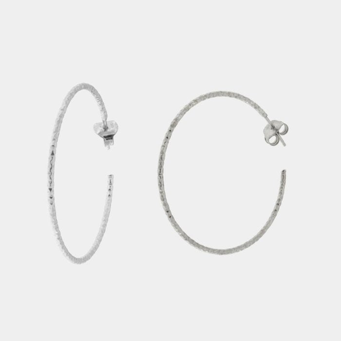 Orecchini in Argento 925 a cerchio con cristalli
