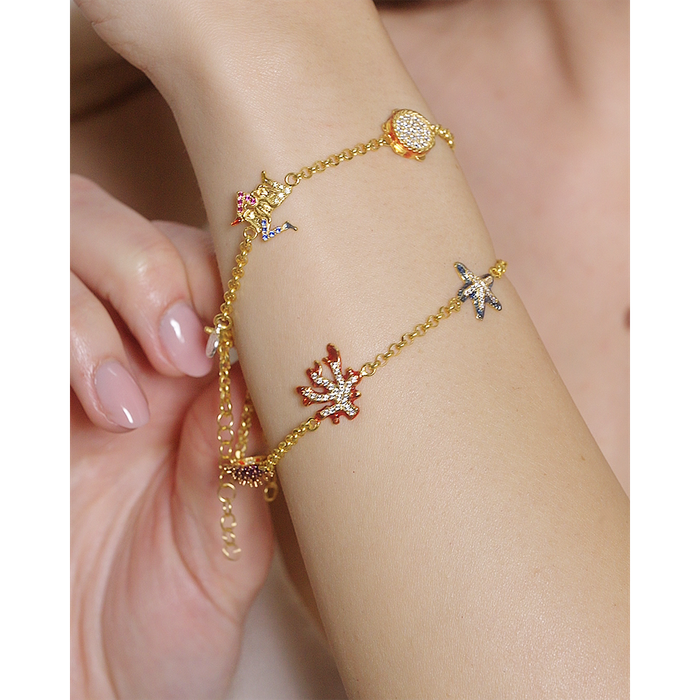 Bracciale Rolò 4 simboli Sicilia Lapilli