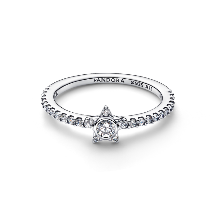 Anello Stella Luminosa con Pavè