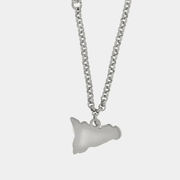 Collana in Acciaio simbolo Sicilia pendente