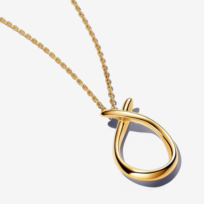 Collana Goccia Linea Sinuosa