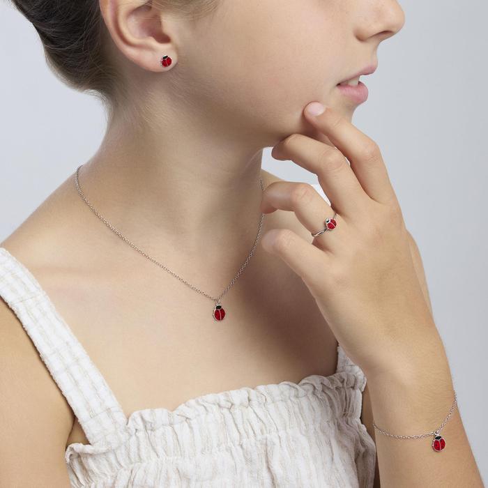 Anello in argento con coccinella FORTUNELLA