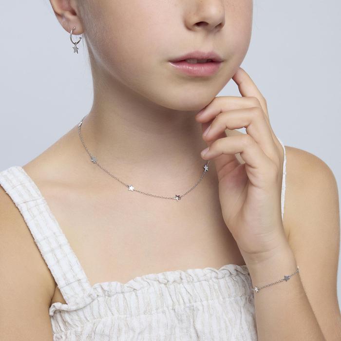 Bracciale in argento con stelline STELLA STELLINA