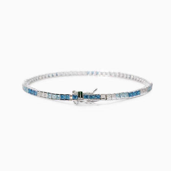 Bracciale tennis con zirconi multicolor blu Tennis Club