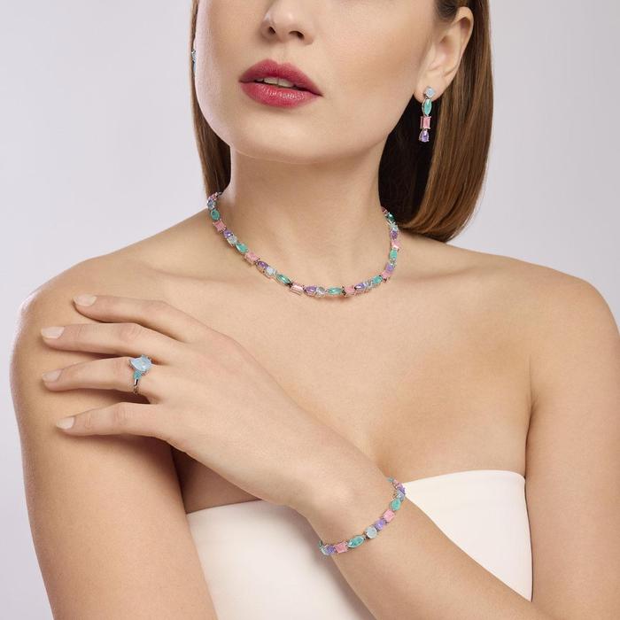 Girocollo con fusion stone multicolor Santorini