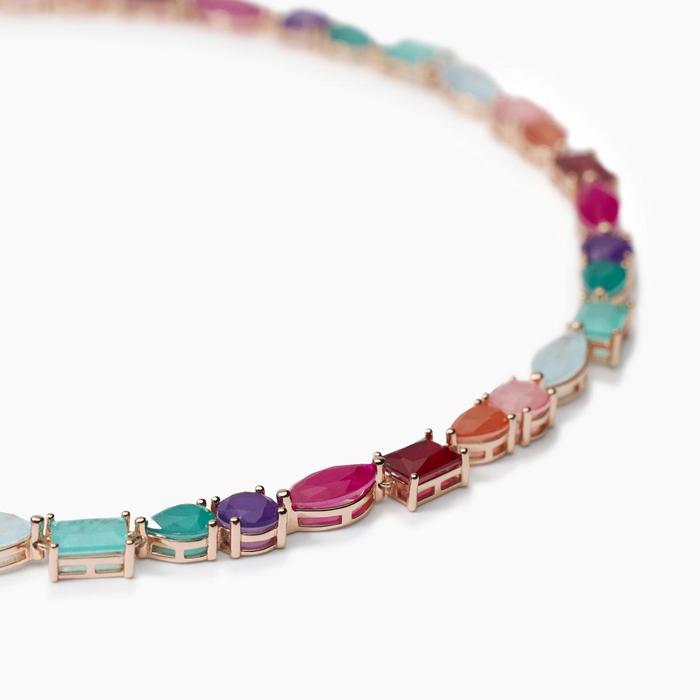 Girocollo con fusion stone multicolor Santorini