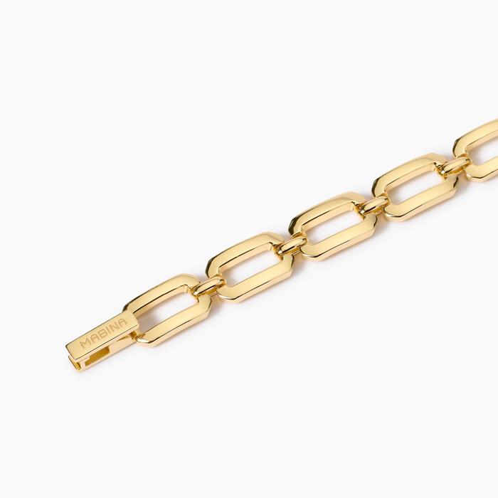 Bracciale placcato oro con maglie ottagonali Scandalo A Corte