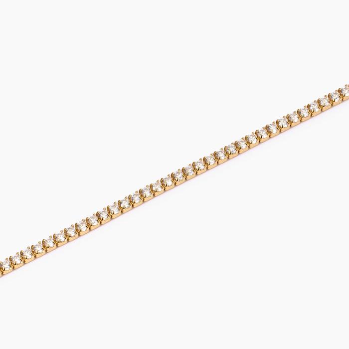 Bracciale tennis placcato oro con zirconi Mini Tennis