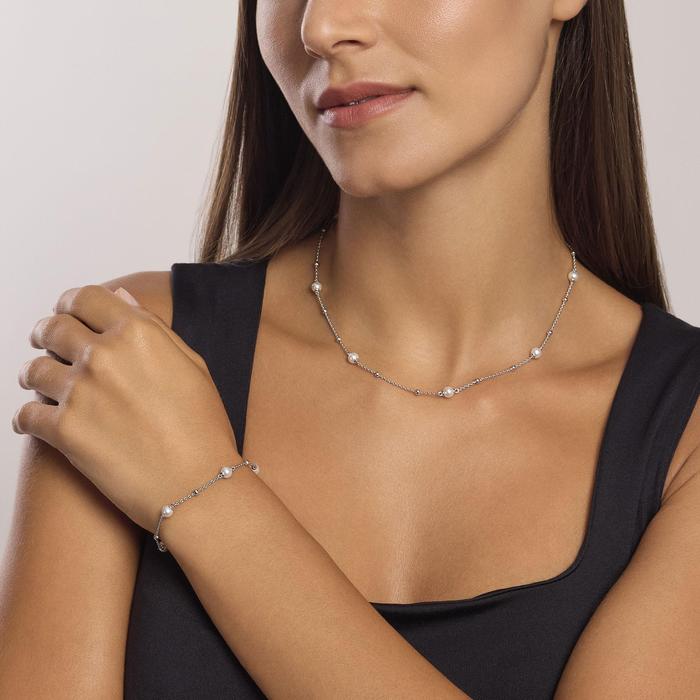 Girocollo in argento con perle conchiglia Duchessa