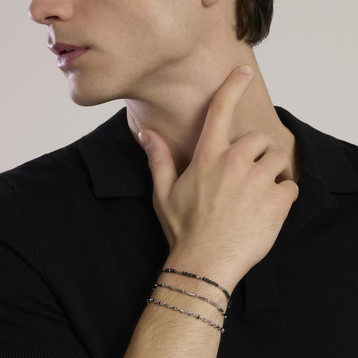 Bracciale regolabile con bambù e sfere di ematite ROCKET