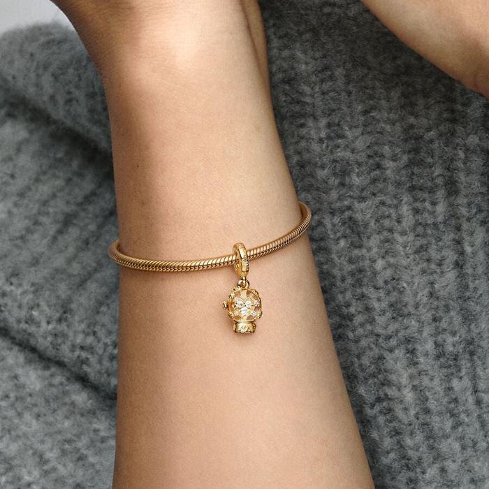 Charm Pendente Palla di Neve con Cuore