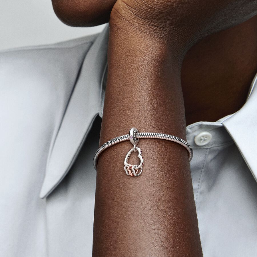 Charm Pendente Unione di Cuori
