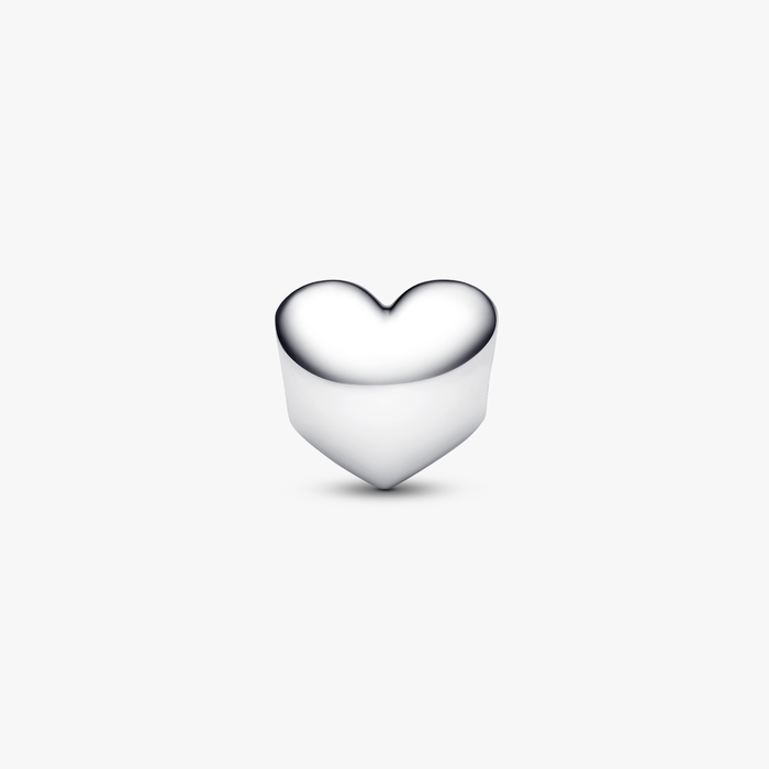 Charm Cuore con Pietra Rossa Scuro Gennaio da incidere