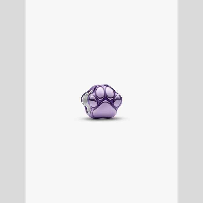 Mini Charm Zampa effetto metallico viola