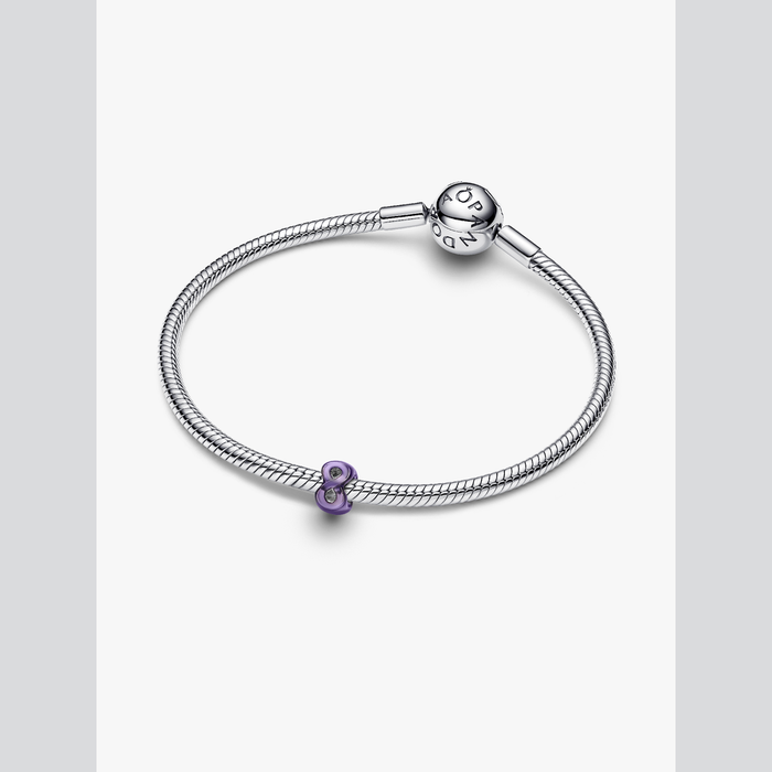 Mini Charm Infinito effetto metallico viola