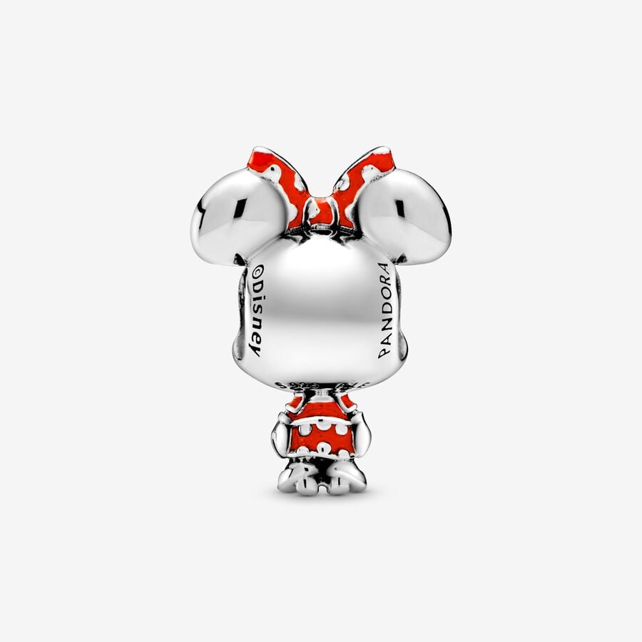 Disney, Charm Minnie con Vestito e Fiocco a pois