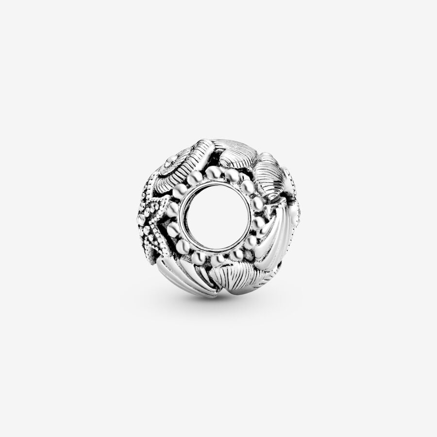 Charm openwork Stella Marina, Conchiglia e Cuore