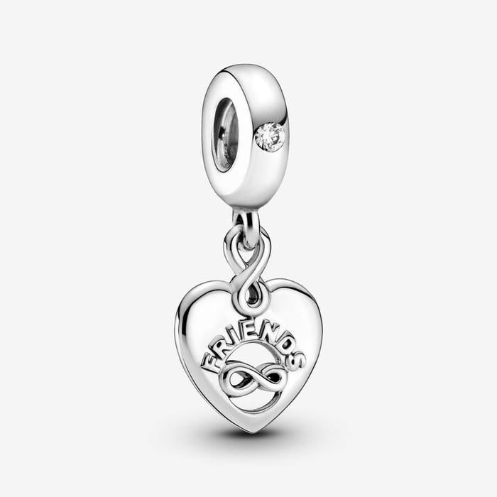 Charm Pendente Cuore Amici per Sempre