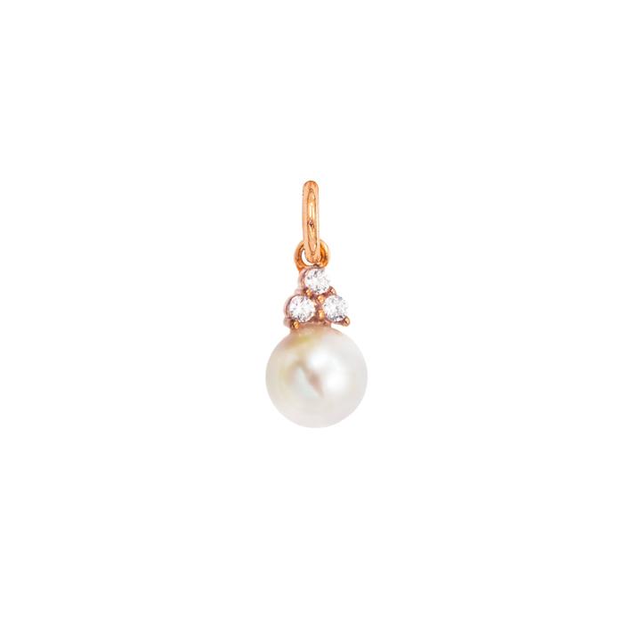 Charm Perla in Oro e Zirconi