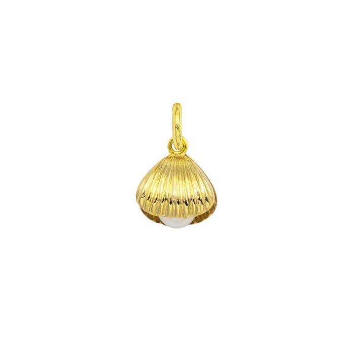 Charm Conchiglia in Oro e Perla
