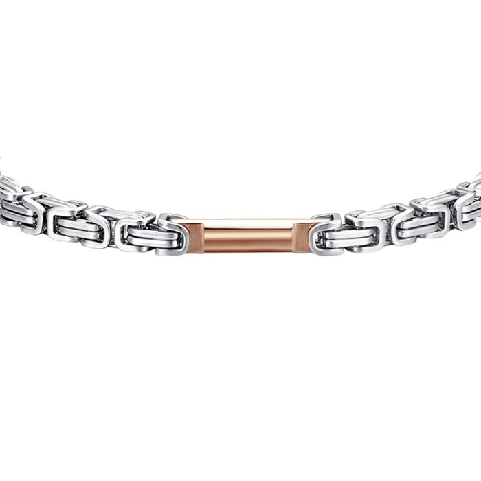 BRACCIALE UOMO IN ACCIAIO ELEMENTO IP ROSE